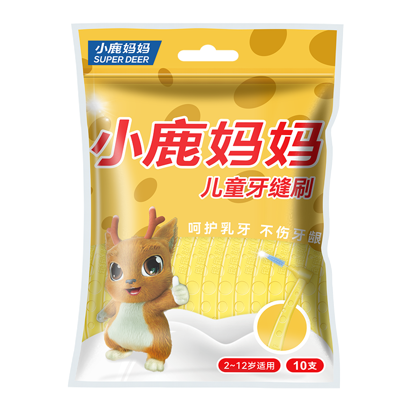 小鹿 儿童牙缝刷L型 10支 袋装