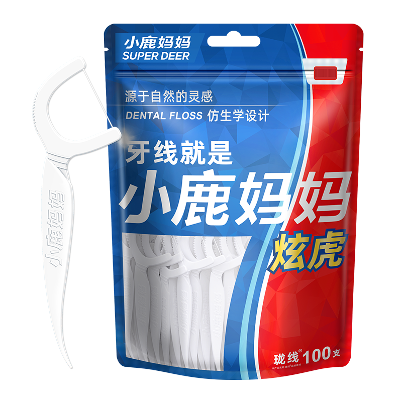 小鹿妈妈炫虎牙线棒100支